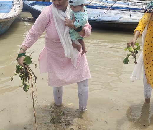 तिरंगा शाखा के पश्चात गंगा नदी की हुई सफाई,: सर्वेश यादव