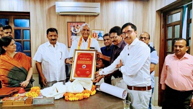 डॉ देवराज सिंह को विश्व आयुर्वेद मिशन ने किया लाइफ़टाइम एचीवमेंट अवार्ड से सम्मानित