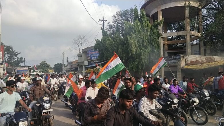 सेनानियों और वीरों के सम्मान में कार्यकर्ताओं ने निकाली तिरंगा रैली,भारत माता के जय घोष से गूंजा विजयराघवगढ़ क्षेत्र, युवा देश की धरोहर- संजय पाठक