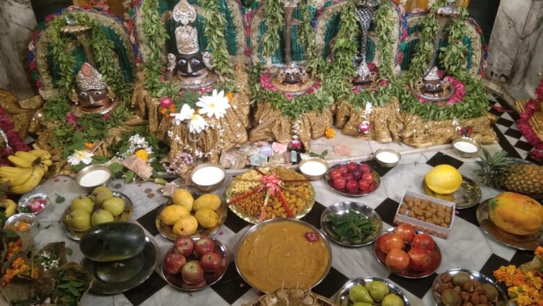 तक्षक तीर्थ में हुआ भव्य श्रृंगार आरती दर्शन