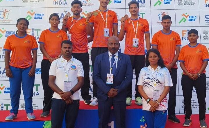 प्रदीप व अभय ने प्रथम खेलो इंडिया वाटर स्यपोर्ट्स फैस्टिबल में जीता ब्रोंज मेडल