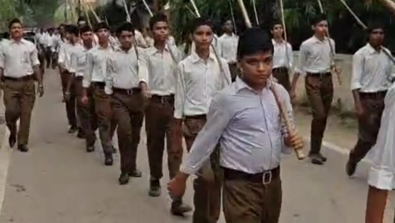 राष्ट्रीय स्वयंसेवक संघ के शताब्दी वर्ष में रानी रेवती देवी से निकला पथ संचलन