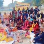 हिन्दू आध्यात्मिक एवं सेवा संस्थान के माघमेला शिविर का हुआ भूमि पूजन