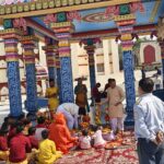 रामेश्वरम मन्दिर की प्रतिकृति नवनिर्मित रामेश्वरम मन्दिर परमार्थ त्रिवेणी पुष्प में कलश स्थापना व पूजनसम्पन्न