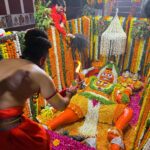 बाघंबरी मठ और संगम स्थित बड़े हनुमान मंदिर में दिखी में रामनवमी की भव्यता