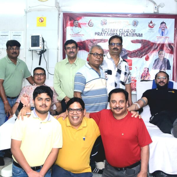 रोटरी प्लैटिनम ने फिर रचा इतिहास,150 यूनिट रक्तदान के ऐतिहासिक अभियान में दूसरी बार हुआ 75 यूनिट रक्तदान
