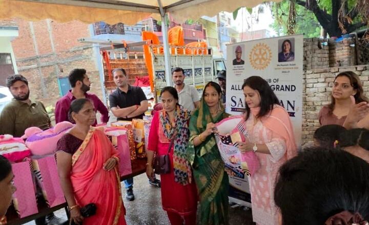 रोटरी क्लब ऑफ इलाहाबाद ग्रैंड ने ‘समर्पण’ थीम के अंतर्गत तीन सेवा परियोजनाओं का सफल आयोजन
