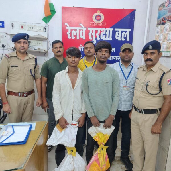 ऑपरेशन रेल सुरक्षा के अंतर्गत चोरी की गई रेल संपत्ति सहित 02 अभियुक्तों की गिरफ्तारी