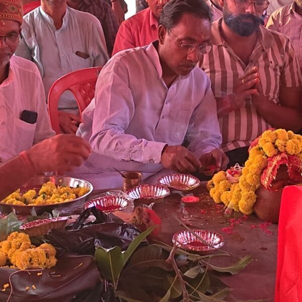 वन्दन योजना से संवरेगा ऐतिहासिक नर्मदेश्वर महादेव मंदिर, विकास कार्यों का भूमि पूजन संपन्न