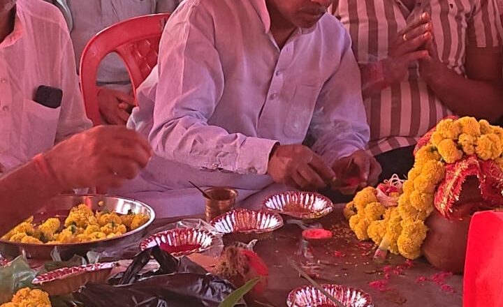 वन्दन योजना से संवरेगा ऐतिहासिक नर्मदेश्वर महादेव मंदिर, विकास कार्यों का भूमि पूजन संपन्न